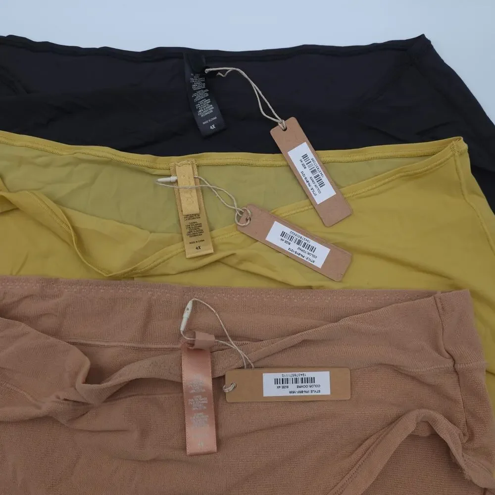 Skims Bundle of Three Panties Boy Short Cheeky Brief Onyx Topaz Ochre Size 4X